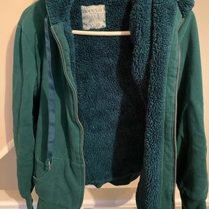 Green zip up hoodie